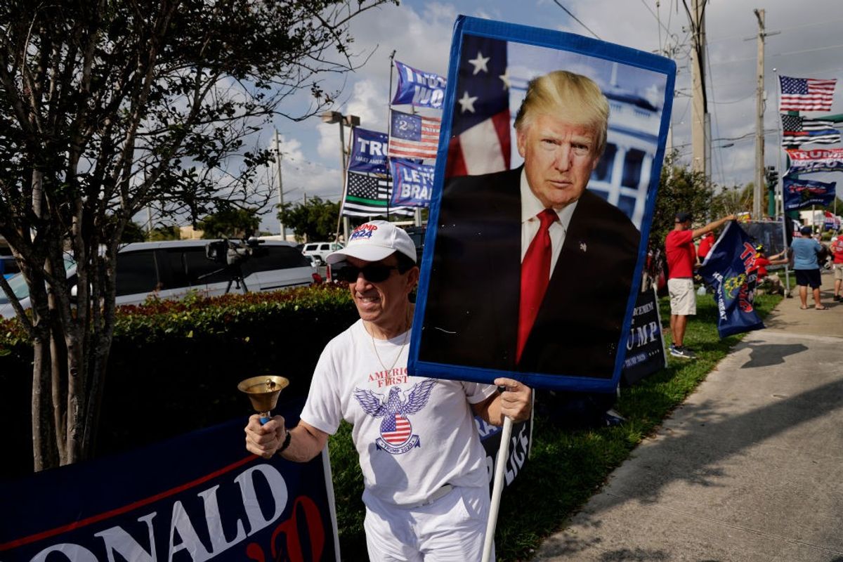 Supporters of former US president Donald Trump