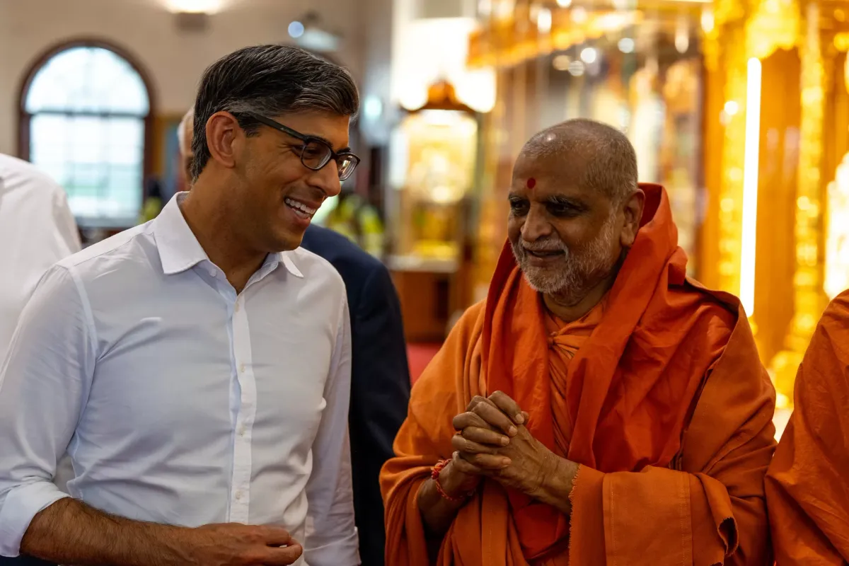 Sunak visits Swaminarayan Temple in Kenton