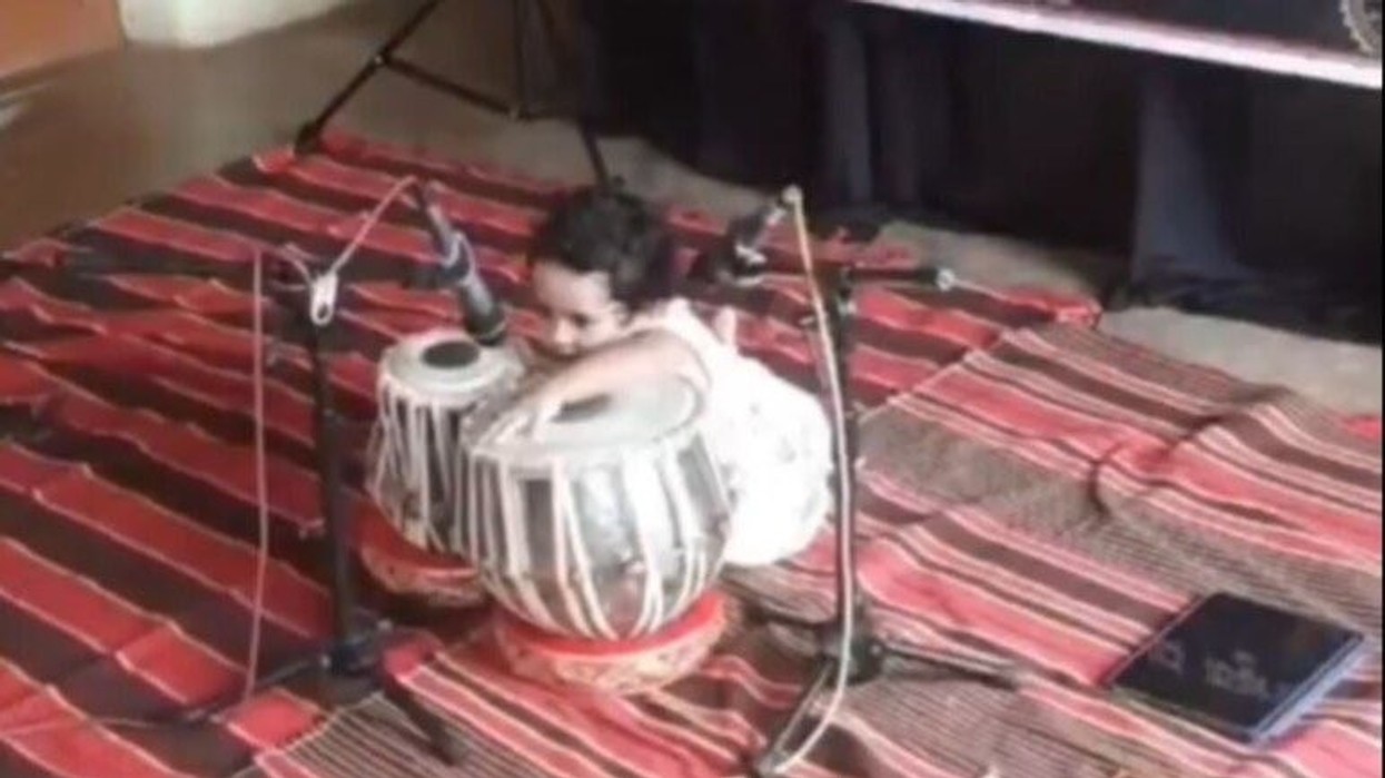 2-yr-old Indian girl plays 12 tabla rhythms and makes the record books