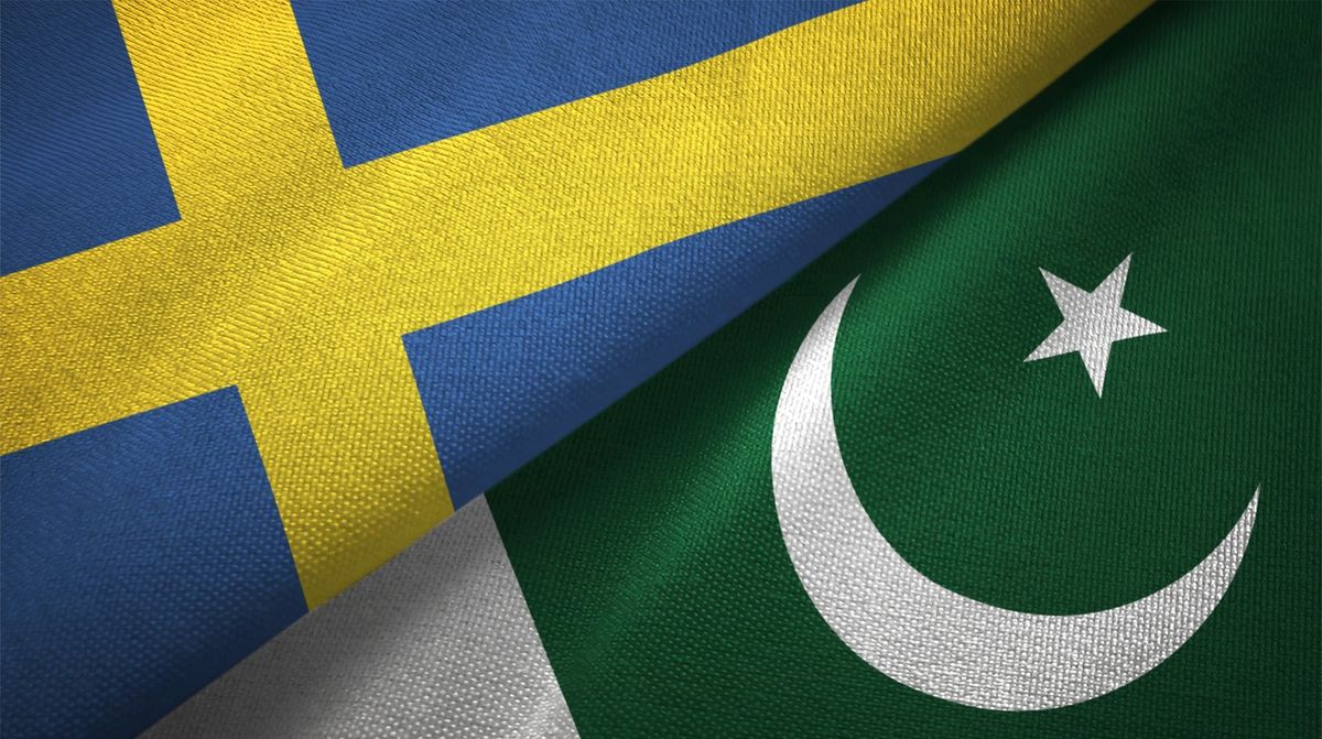 Sweden and Pakistan flags