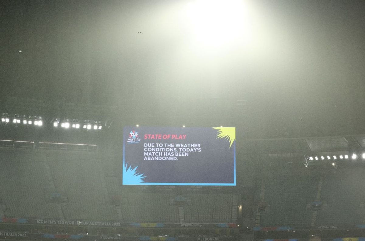 T20 World Cup 2022 hit by rain