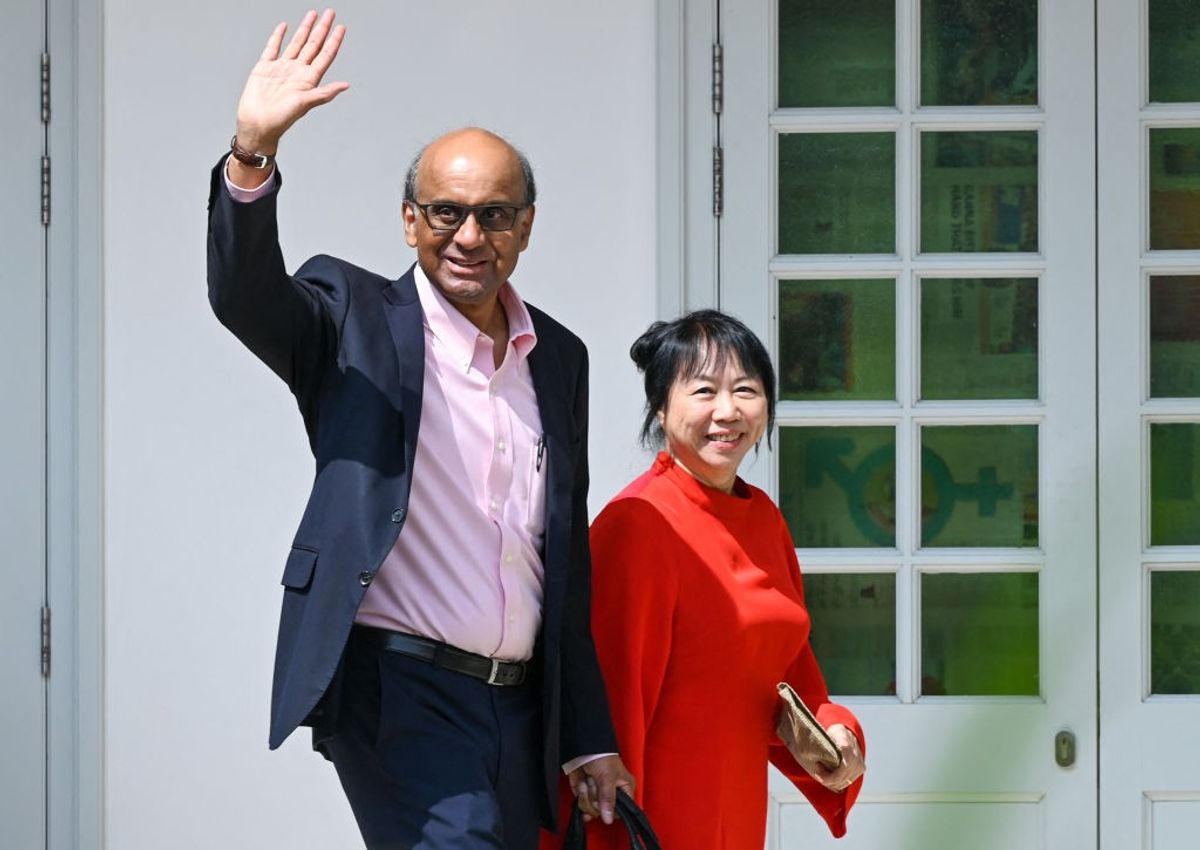 Tharman Shanmugaratnam with his wife Jane Ittogi