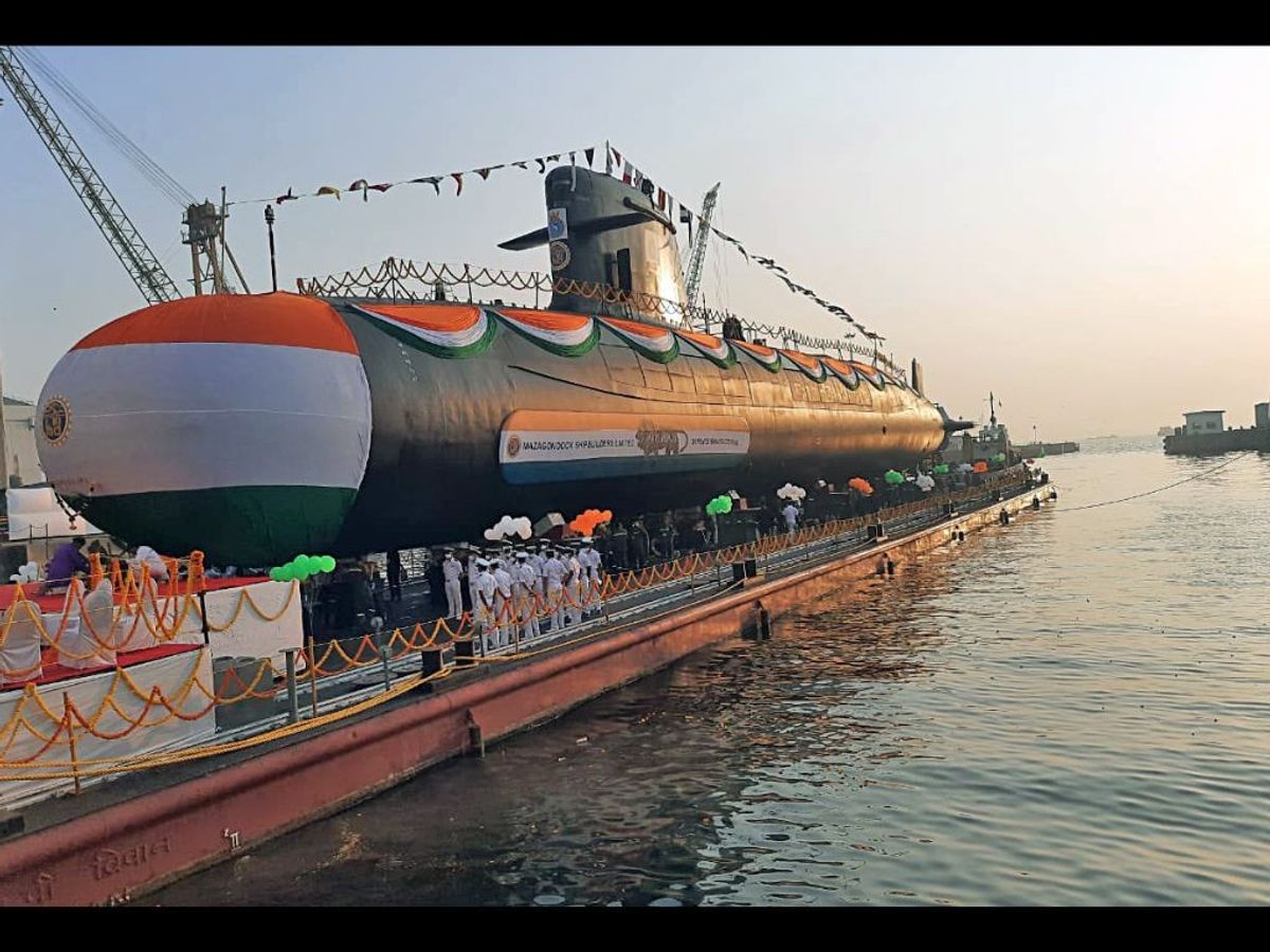 The 5th scorpene class submarine 'Vagir'