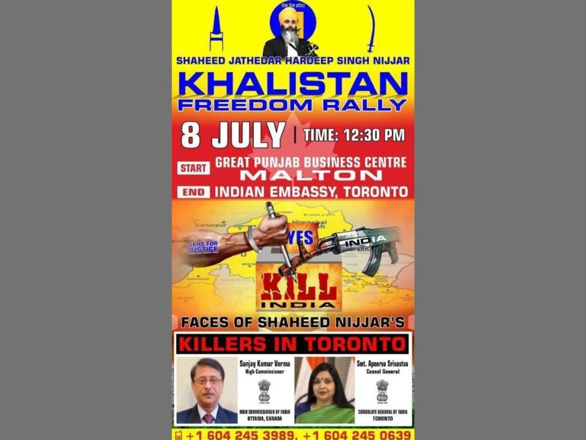 The 'Kill India' poster in Canada