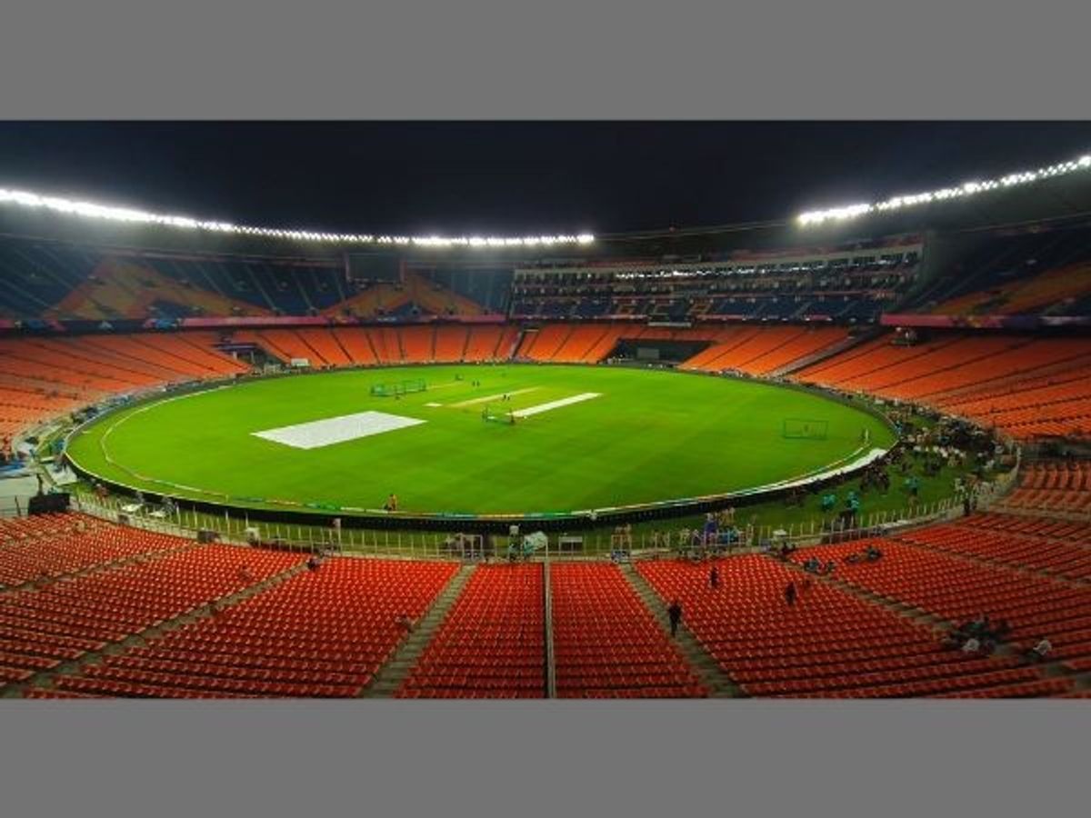 The Narendra Modi Stadium where India will take on Pakistan for the ICC Men's Cricket World Cup match