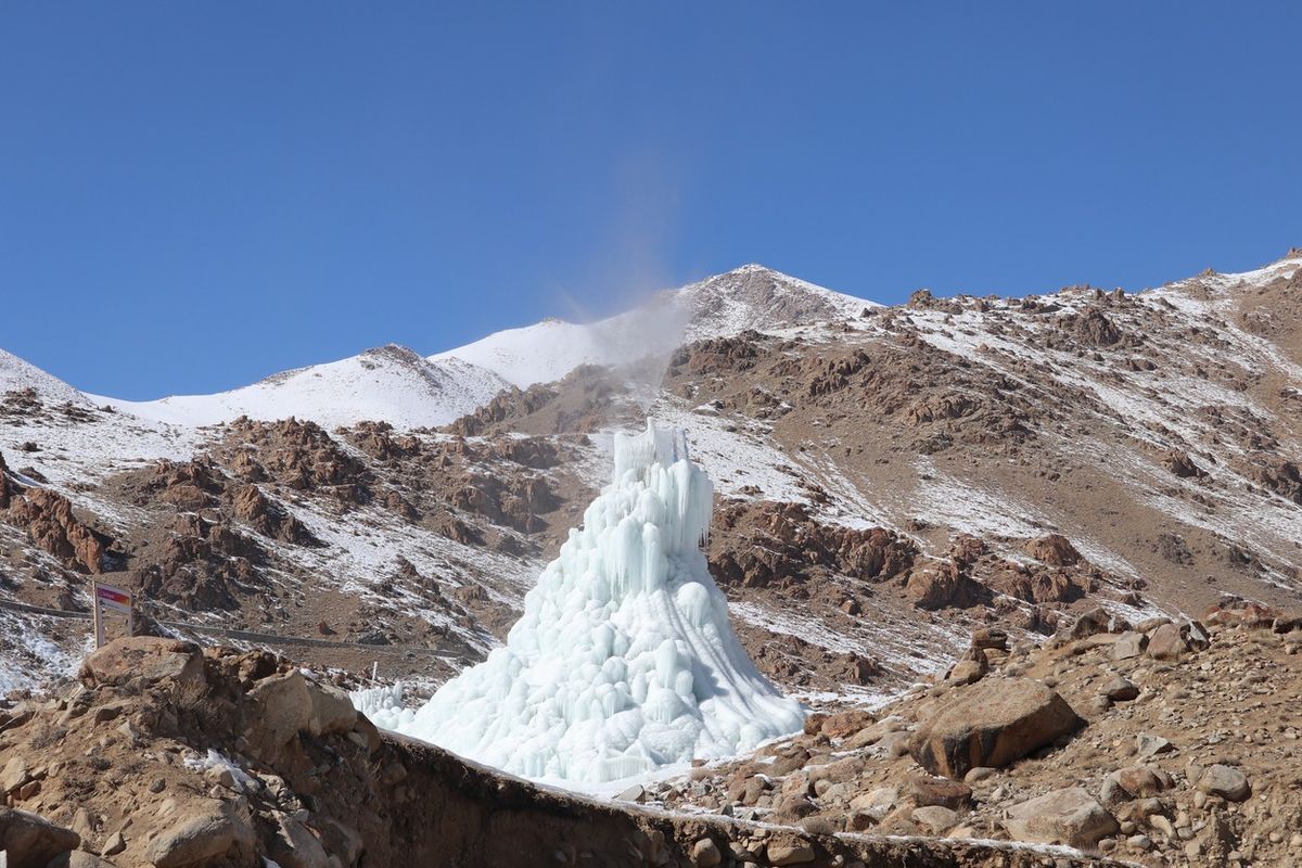 Ice Stupa: The innovative Indian technique to store winter water