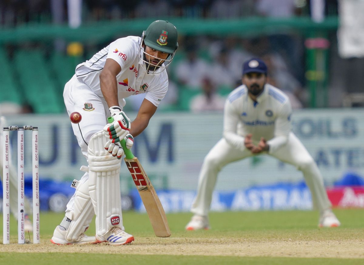 The start of the match was delayed by an hour due to wet outfield following overnight rain.