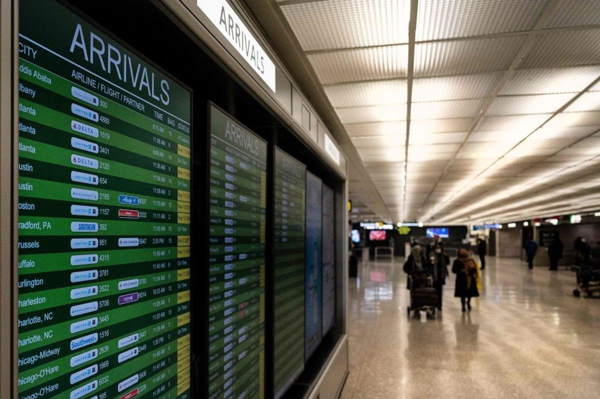 The Washington Dulles International Airport in Dulles, Virginia, the US.