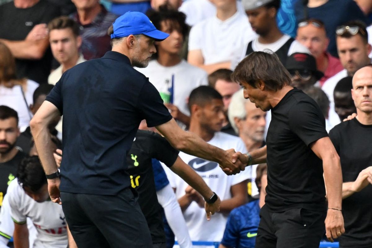Thomas Tuchel and Antonio Conte clash