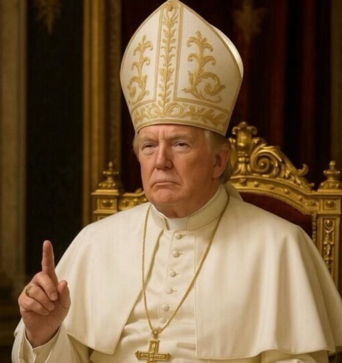 Trump, Pope, AI image