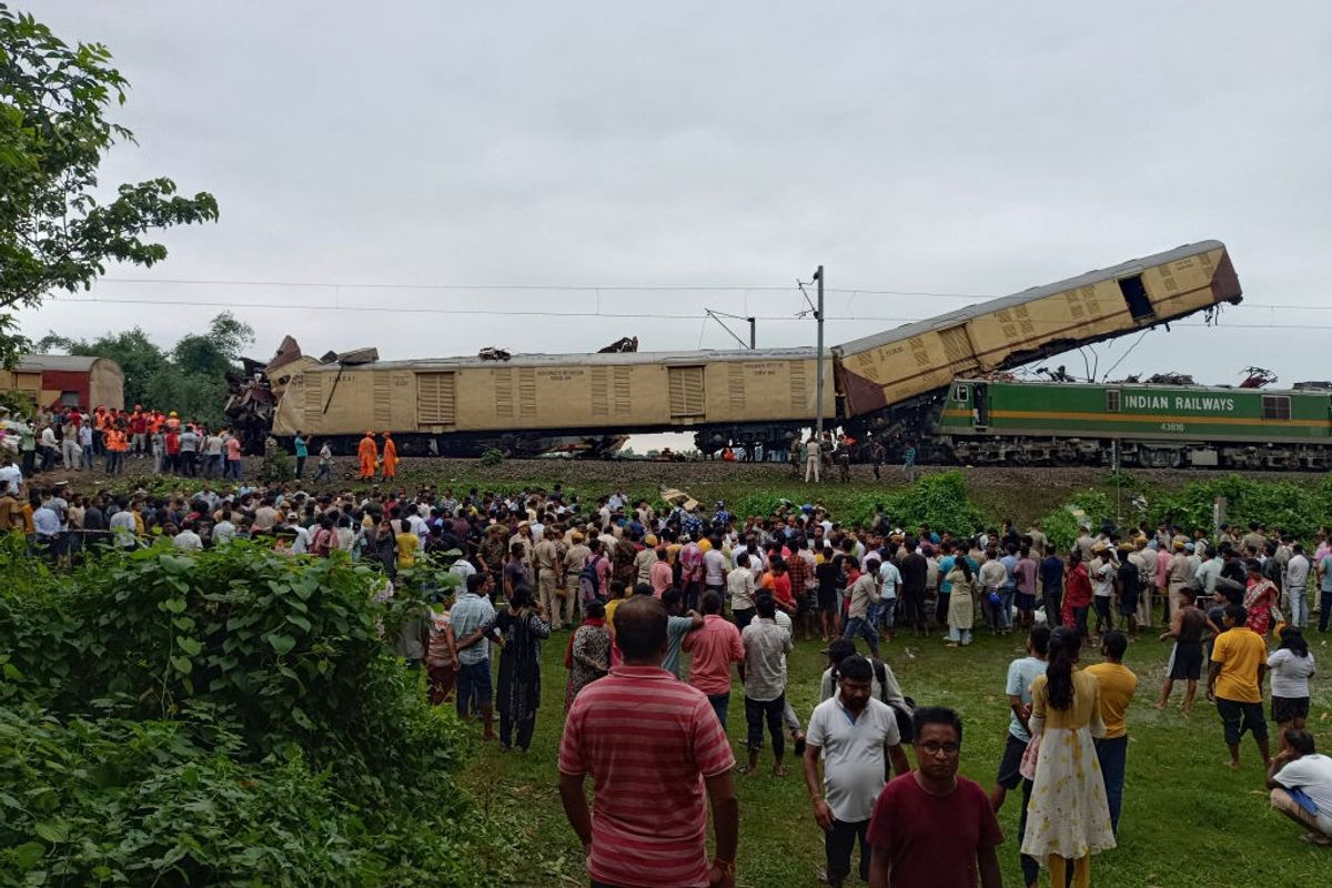 Two trains collided in India's West Bengal state on June 17, 2024.