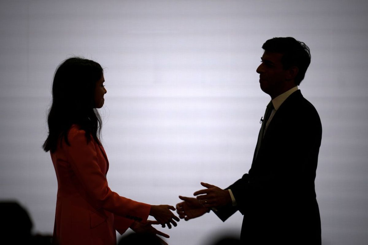 UK PM Rishi Sunak with his wife Akshata Murty