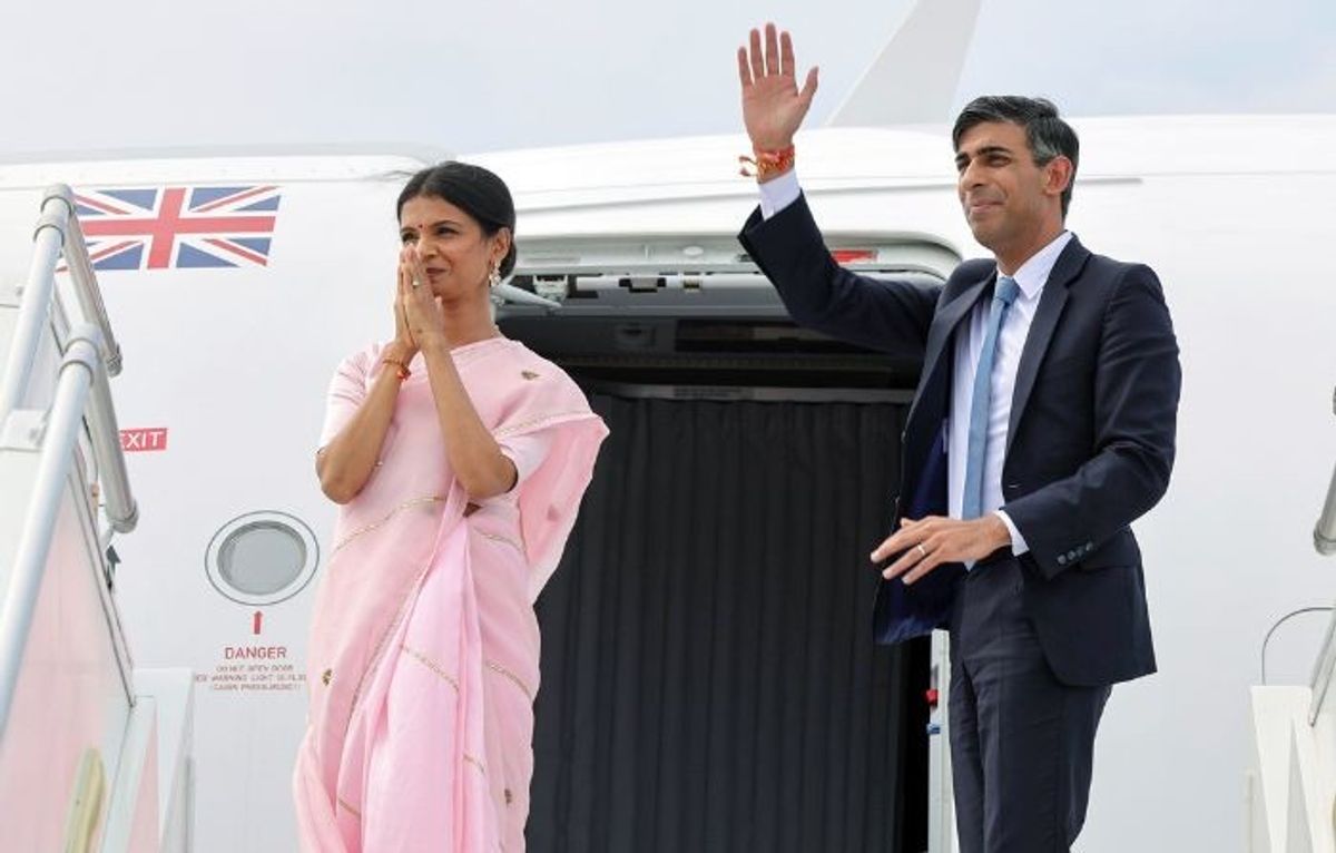 UK prime minister Rishi Sunak and his wife Akshata Murty