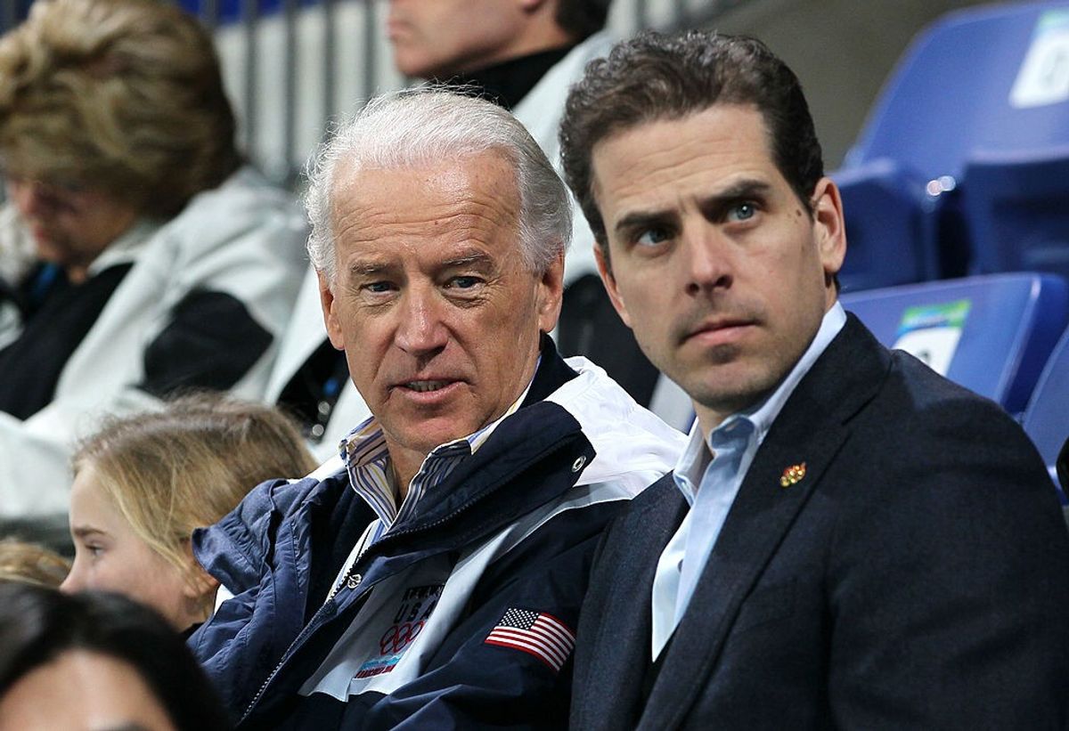 US president Joe Biden (L) with his son Hunter Biden