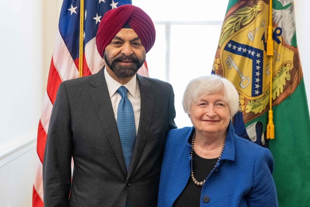 US treasury secretary Janet Yellen meets with World Bank president Ajay Banga