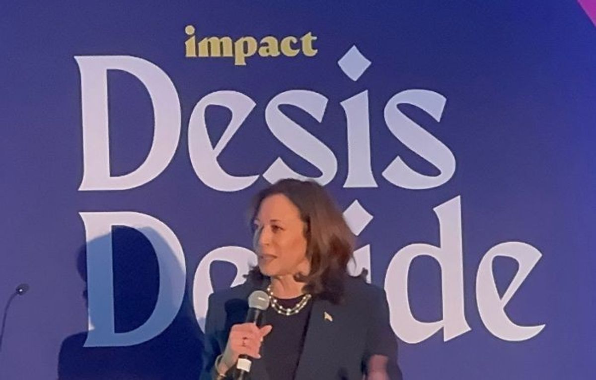US vice president Kamala Harris speaks at an event in Washington DC