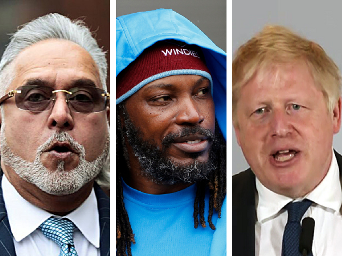 Vijay Mallya, Chris Gayle and Boris Johnson