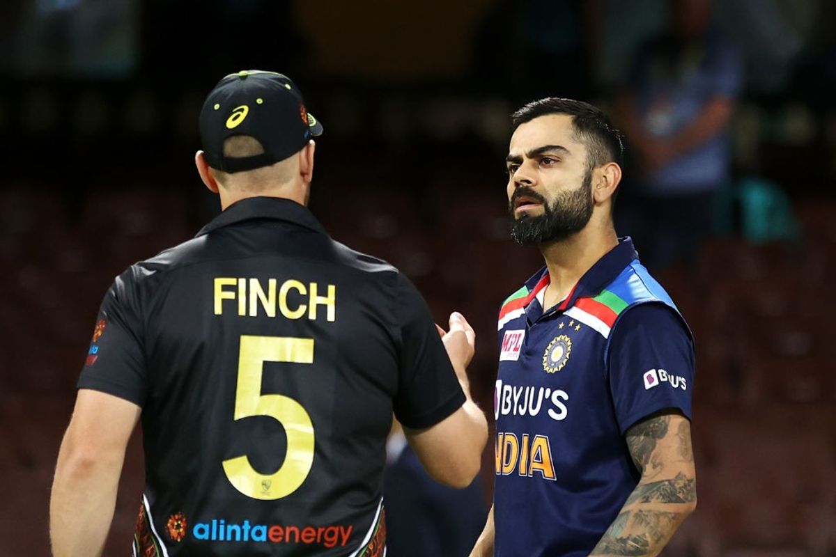 Virat Kohli and Aaron Finch