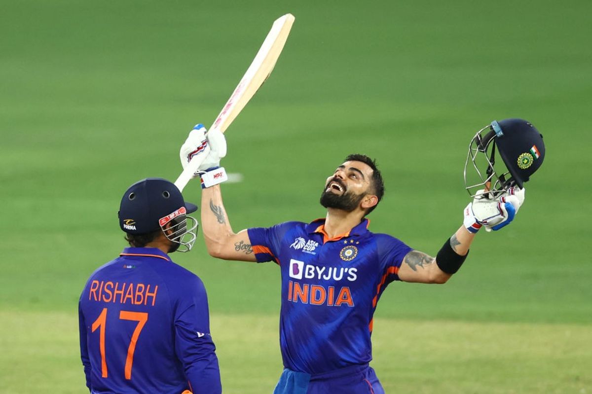 Virat Kohli hits century