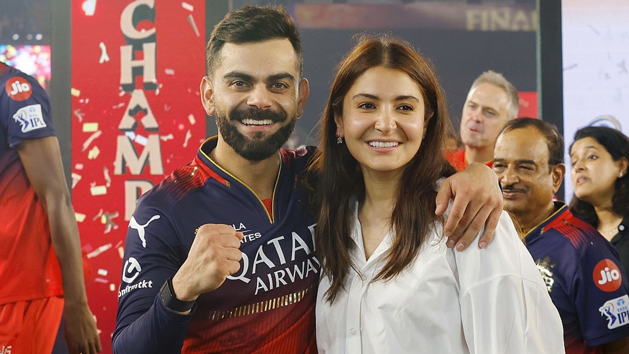 Virat Kohli of Royal Challengers Bengaluru and his wife, Anushka Sharma