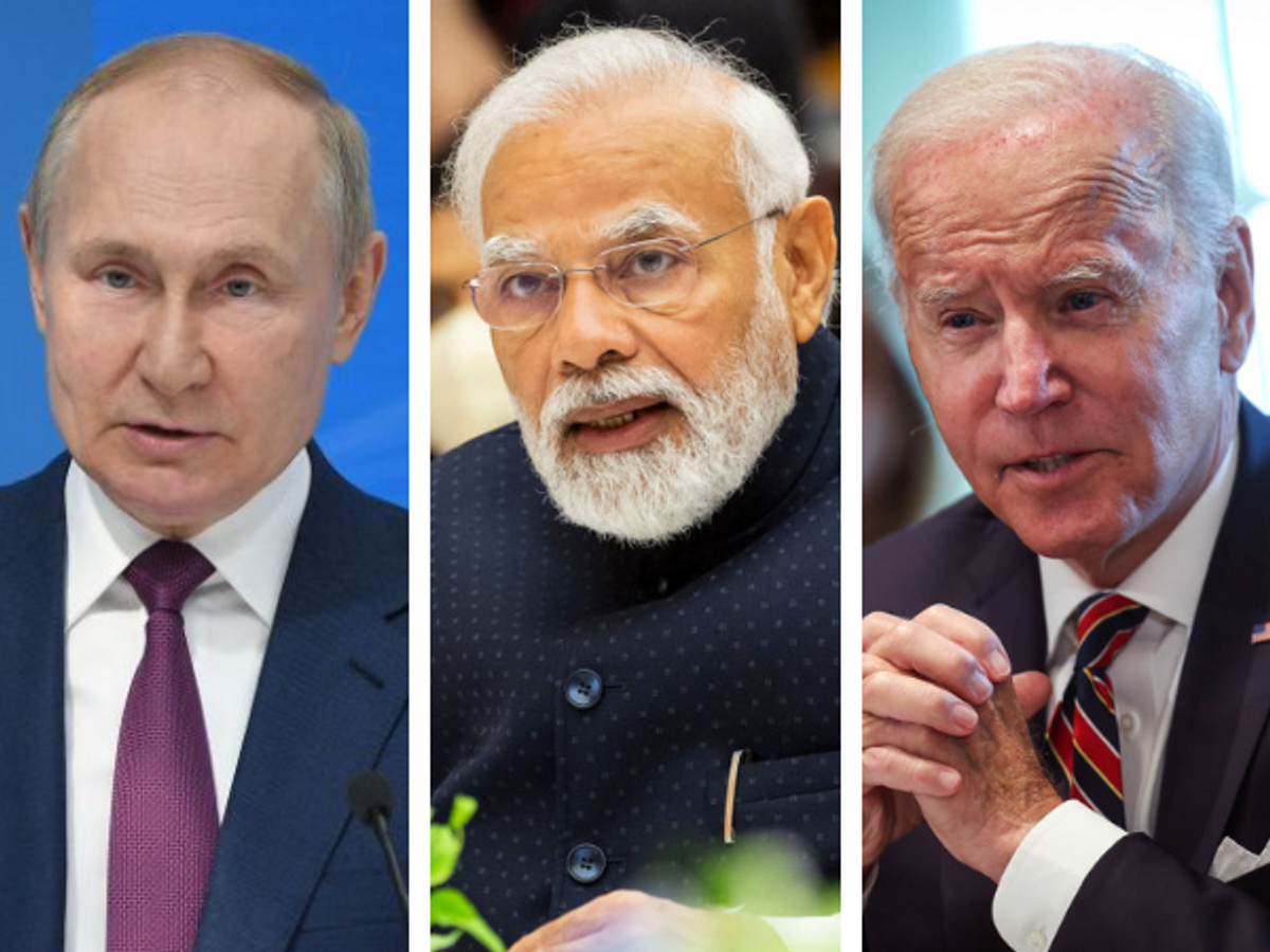 Vladimir Purin, Narendra Modi and Joe Biden