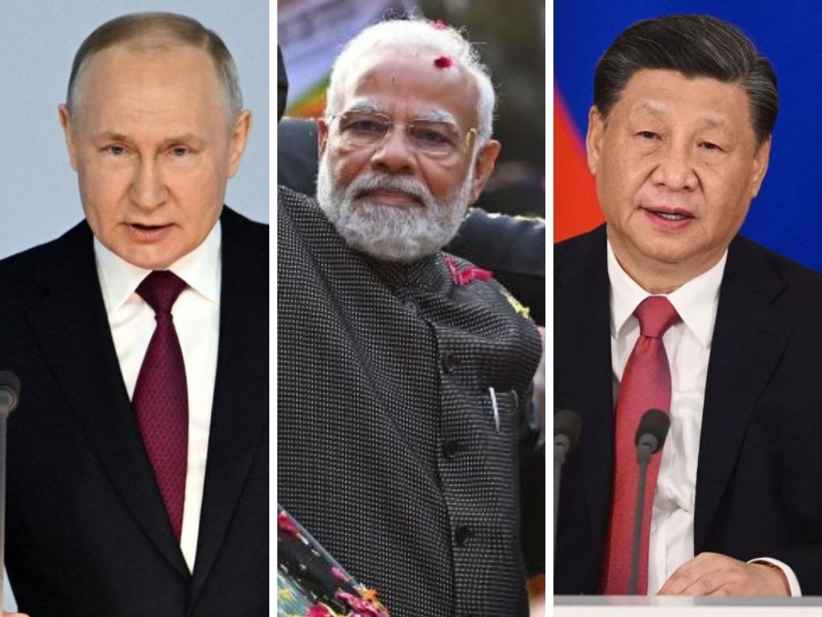 Vladimir Putin, Narendra Modi and Xi Jinping