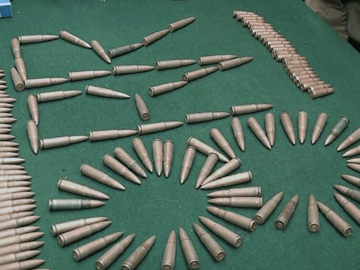 Weapons and ammunition found from three killed Pakistani terrorists in Jammu and Kashmir on August 26, 2022