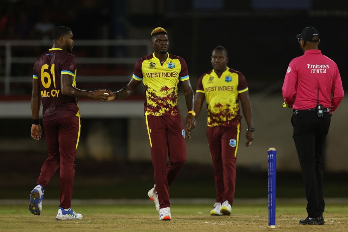 West Indies players during a match in T20 World Cup 2024