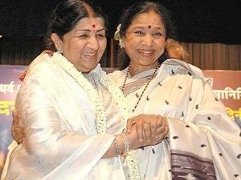 with Asha Bhosle