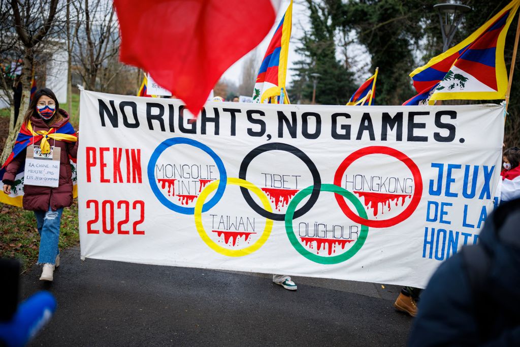 Protest against Beijing Winter Olympics 2022