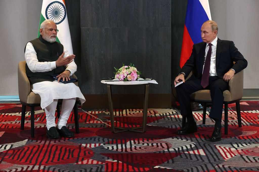 Indian PM Narendra Modi and Russian president Vladimir Putin