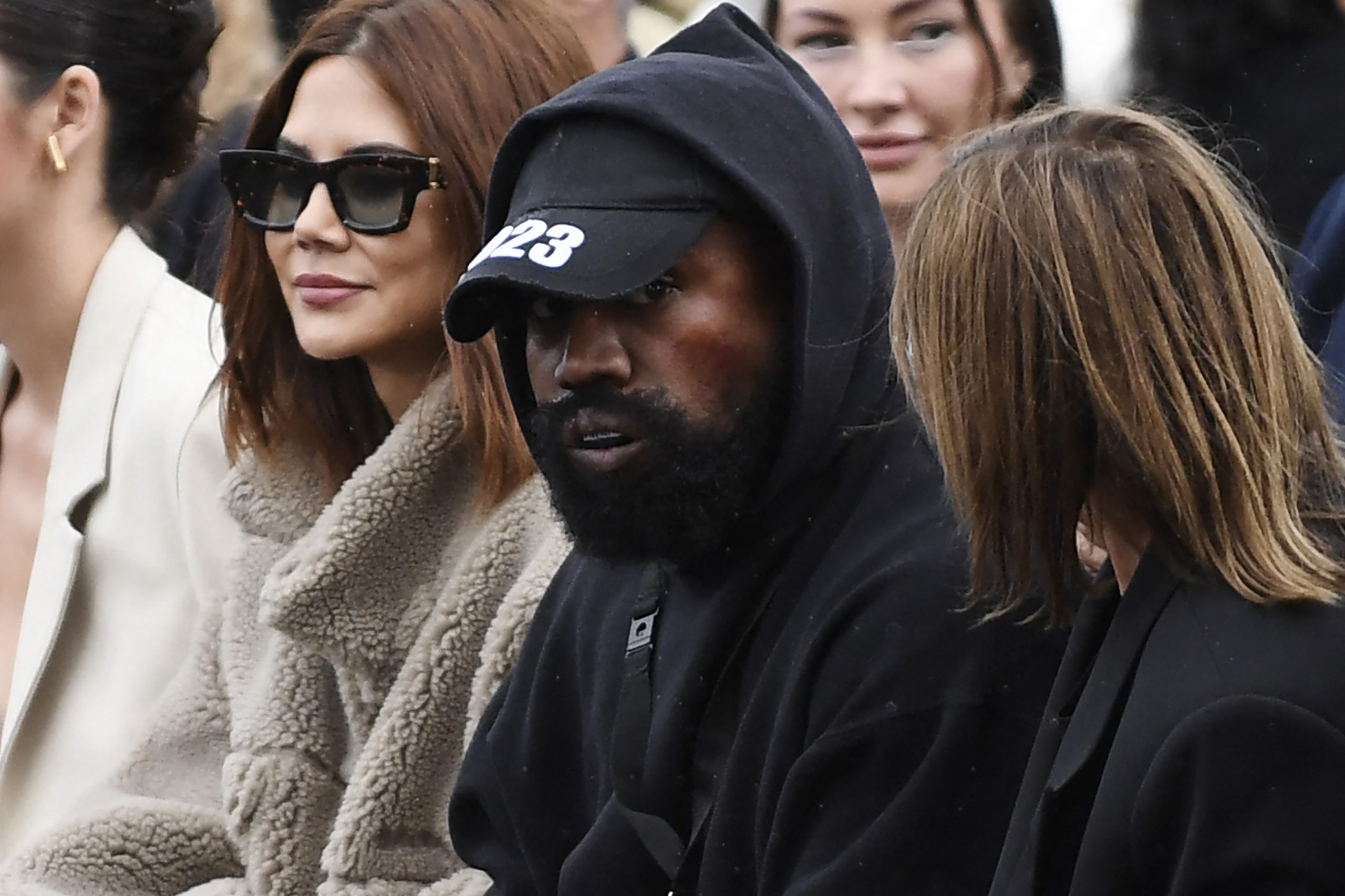 Kanye West makes surprise runway appearance at Balenciaga's Paris