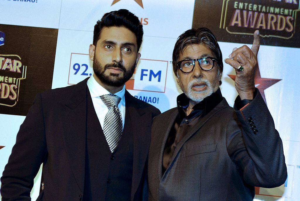 Amitabh Bachchan with son Abhishek Bachchan