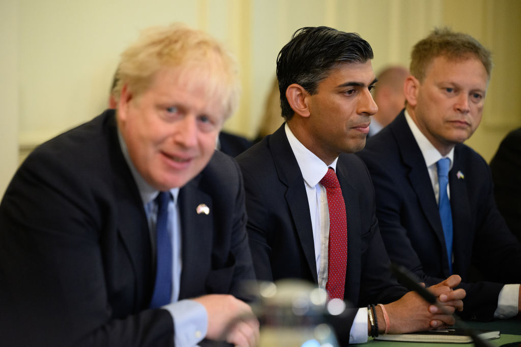 PM Rishi Sunak with former PM Boris Johnson