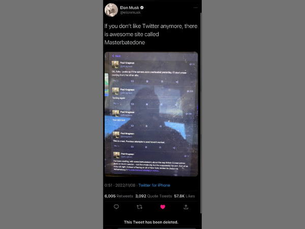 Elon Musk's controversial tweet on Mastodon