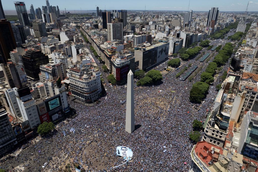 Argentina football fans celebrate World Cup 2022 victory