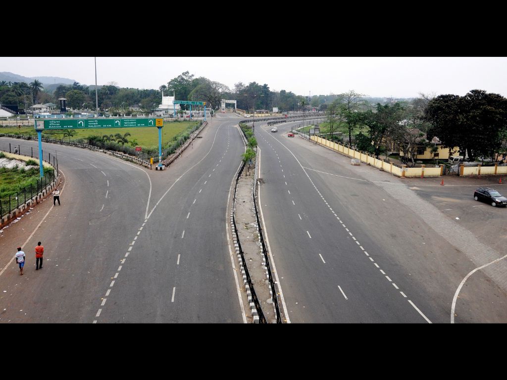 A road in Guwahati in the Indian state of Assam.