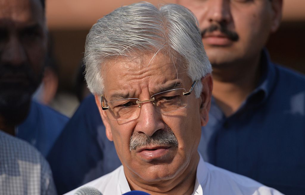 Pakistani defence minister Khawaja Asif 