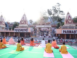 Parmarth Niketan holds countdown event to International Day of Yoga 2023