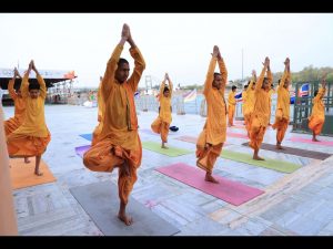 Parmarth Niketan holds countdown event to International Day of Yoga 2023