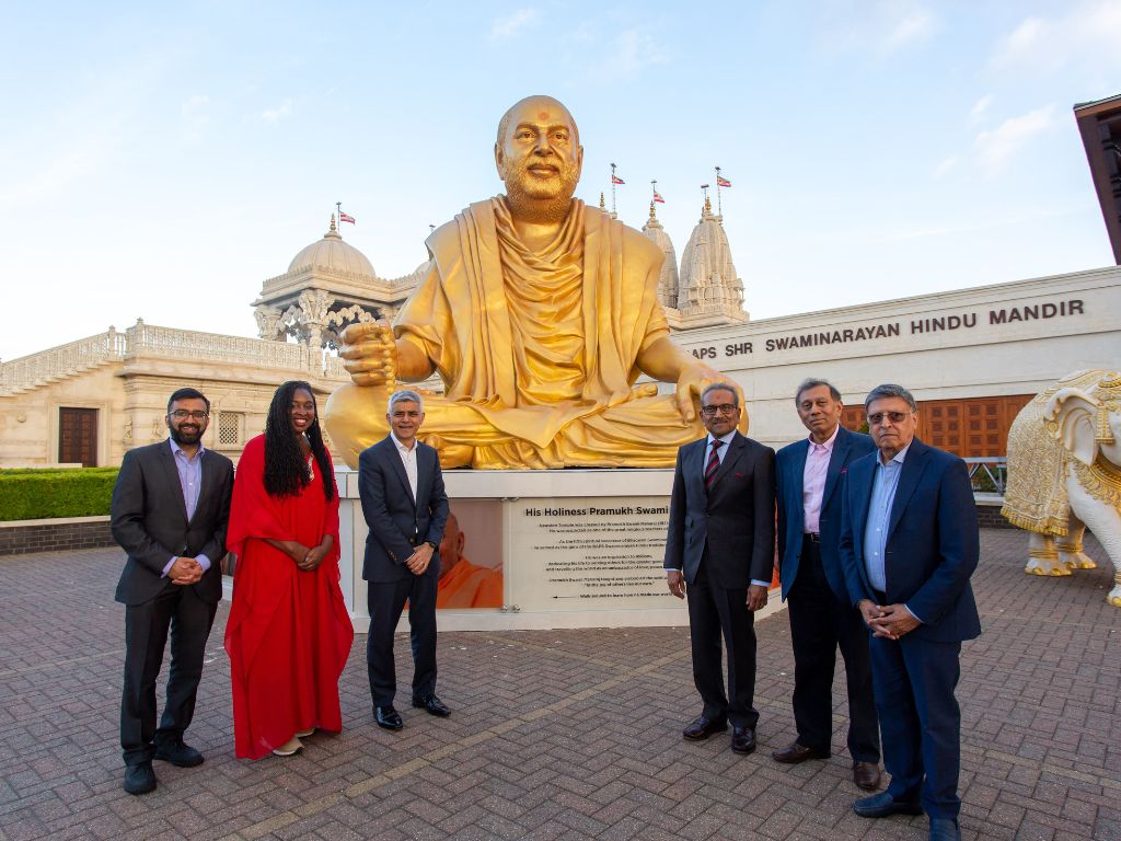 London mayor Sadiq Khan at Neasden Temple