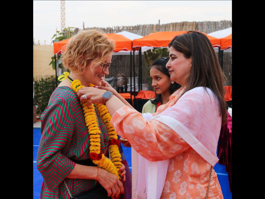 Ambassadors from over 30 nations are welcomed at the under-construction BAPS Hindu Mandir in Abu Dhabi, UAE, on May 25, 2023. (Picture: BAPS Hindu Mandir Abu Dhabi)