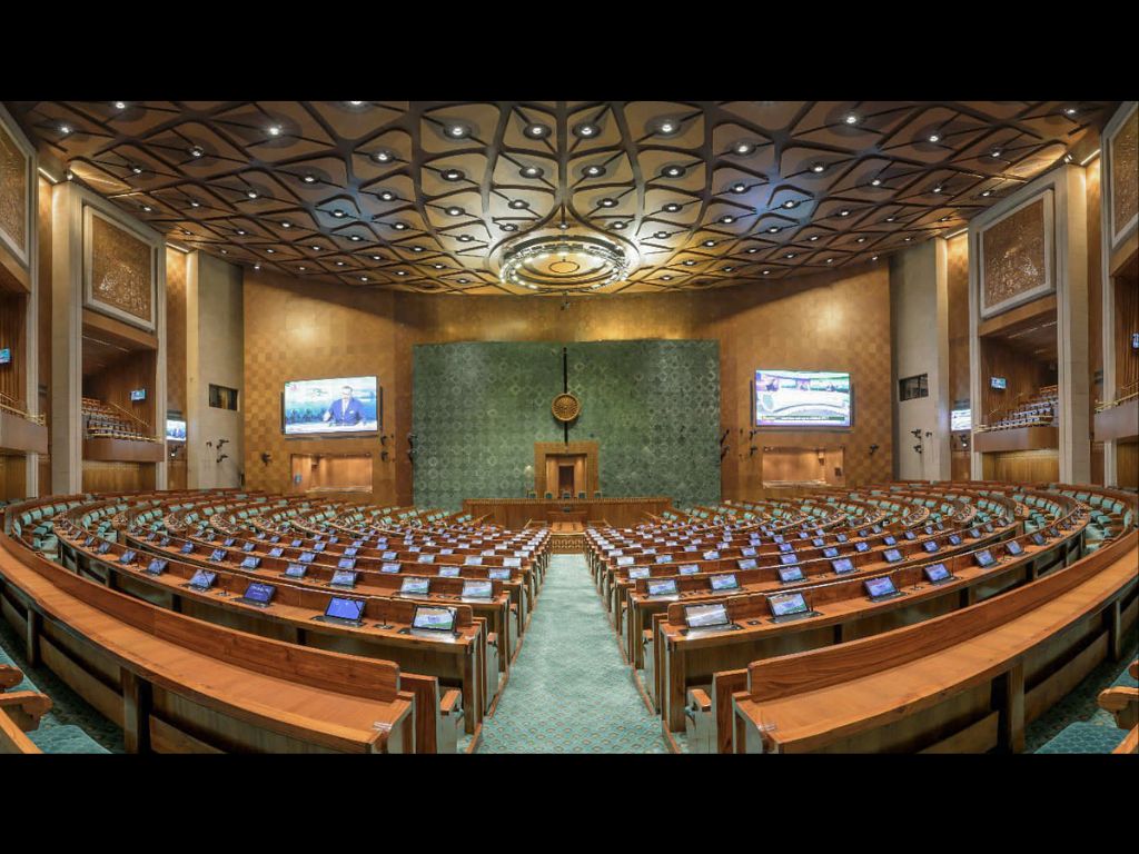 An inside view of India's new parliament building