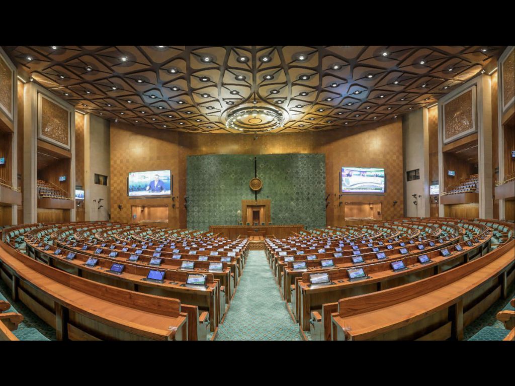 An inside view of India's new parliament building