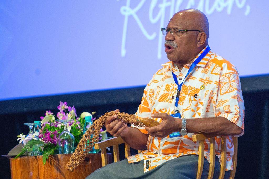 Fijiian prime minister Sitiveni Rabuka 