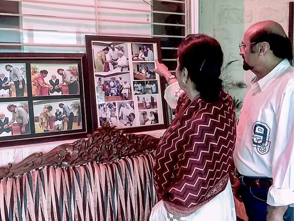 Indian prime minister Narendra Modi’s 'rakhi' sister Qamar Mohsin Shaikh excited to meet PM Modi after three years on Raksha Bandhan, in Ahmedabad