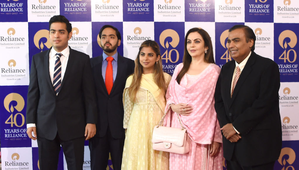 The Ambani family
