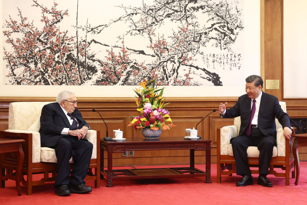 Henry Kissinger with Chinese president Xi Jinping in Beijing in July 2023