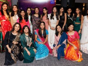 Participants at the Diwali event celebrated in Cardiff on November 8, 2023.
