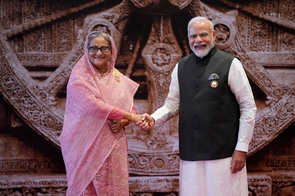 Bangladesh PM Sheikh Hasina with Indian PM Narendra Modi